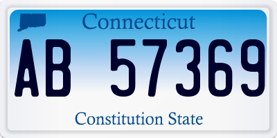 CT license plate AB57369