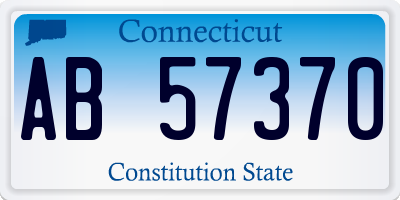 CT license plate AB57370