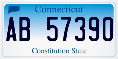 CT license plate AB57390