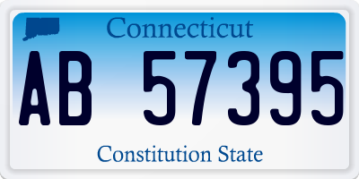 CT license plate AB57395