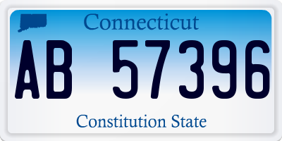 CT license plate AB57396