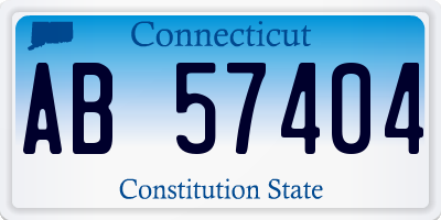 CT license plate AB57404