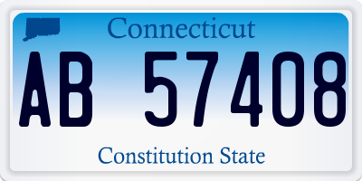 CT license plate AB57408