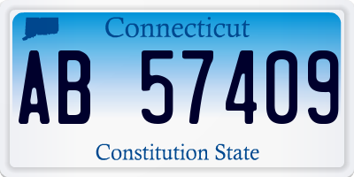 CT license plate AB57409