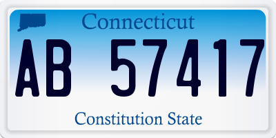 CT license plate AB57417