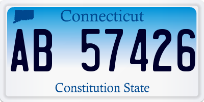 CT license plate AB57426