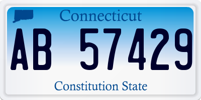 CT license plate AB57429