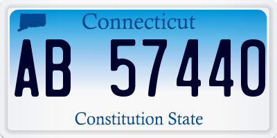 CT license plate AB57440