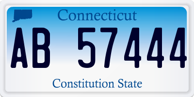 CT license plate AB57444