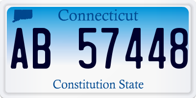 CT license plate AB57448