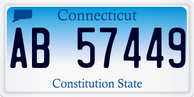 CT license plate AB57449