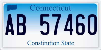 CT license plate AB57460