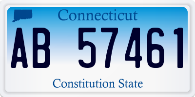 CT license plate AB57461