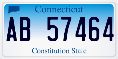 CT license plate AB57464