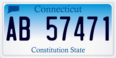 CT license plate AB57471