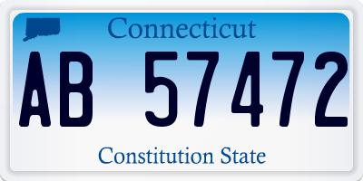 CT license plate AB57472