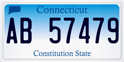 CT license plate AB57479