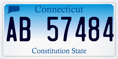 CT license plate AB57484