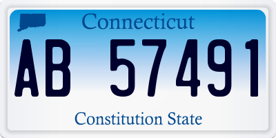 CT license plate AB57491