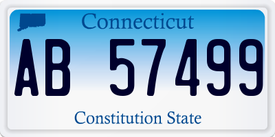 CT license plate AB57499