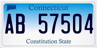 CT license plate AB57504