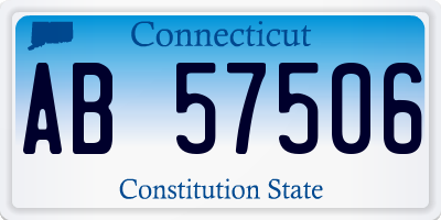 CT license plate AB57506