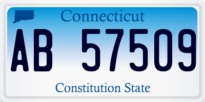 CT license plate AB57509