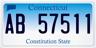 CT license plate AB57511