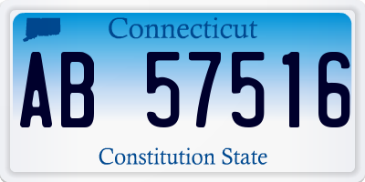 CT license plate AB57516