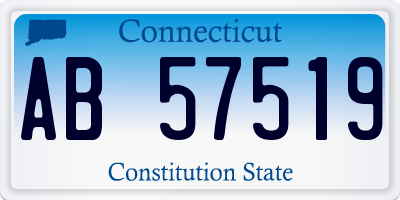 CT license plate AB57519