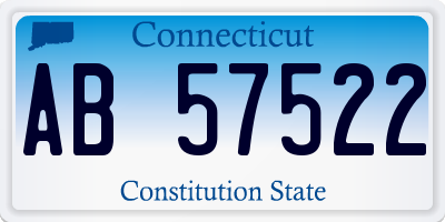 CT license plate AB57522