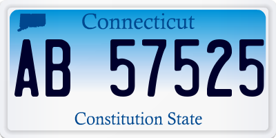 CT license plate AB57525