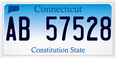 CT license plate AB57528