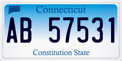 CT license plate AB57531