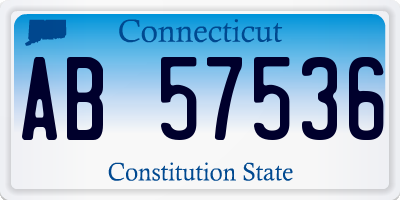 CT license plate AB57536