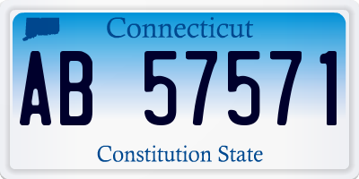 CT license plate AB57571