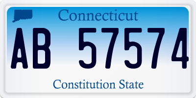 CT license plate AB57574