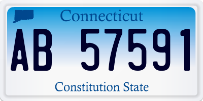 CT license plate AB57591