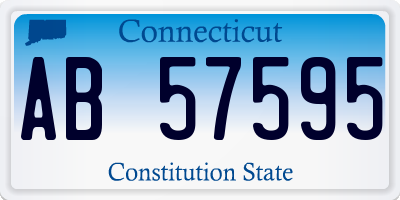 CT license plate AB57595