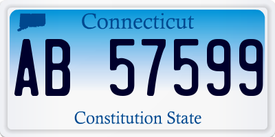 CT license plate AB57599