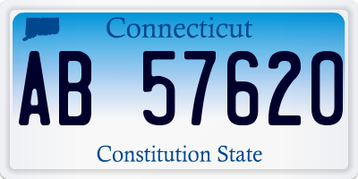 CT license plate AB57620