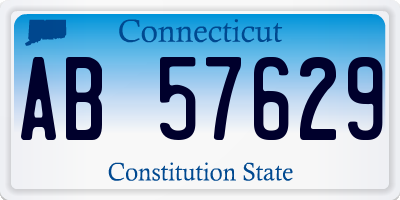 CT license plate AB57629