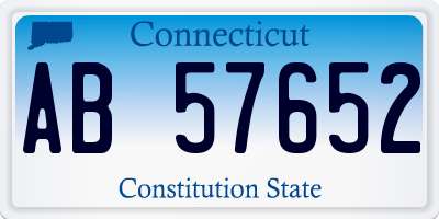 CT license plate AB57652