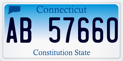 CT license plate AB57660