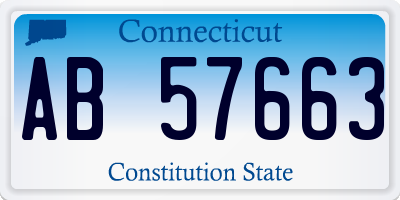 CT license plate AB57663