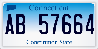 CT license plate AB57664