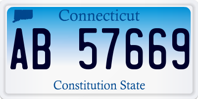 CT license plate AB57669