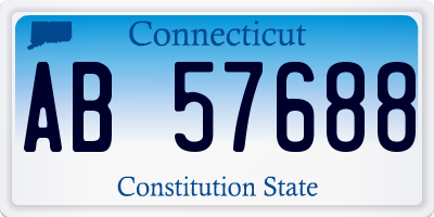 CT license plate AB57688