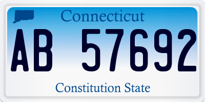 CT license plate AB57692