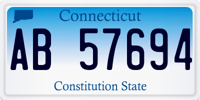 CT license plate AB57694